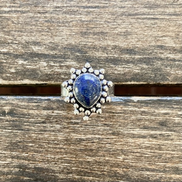 Lapis Lazuli Size 6.5 Handmade Silver Ring NEW Navy Blue Gemstone - Picture 7 of 13